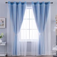 Cortinas de Dormitorio de Doble Capa Aislantes Térmicos Opaques con Ojales Protección UV,1 pieza - details 36