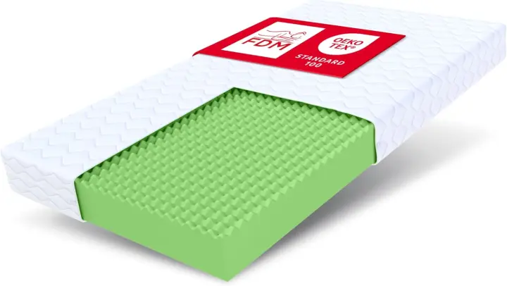 Colchón de Espuma de Poliuretano 80 x 160 cm, Altura de 12cm, Medio Firmeza, Desmontable, Lavable - 1