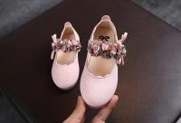 Zapatos de princesa de cristal para niña de cuero floral para niño, estilo coreano, zapatos de baile con lazo para fiesta y boda - details 5