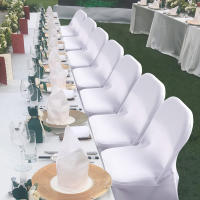 Fundas elásticas de LICRA para silla de boda, cubierta Universal para restaurante, banquete, Hotel, comedor, fiesta, 2 estilos, 10 piezas - details 5