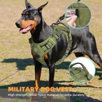 Arnés táctico sin tirones para perro, chaleco MOLLE ajustable y transpirable, reflectante militar para perros medianos y grandes - details 3