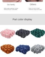 Cojín de felpa suave para sala de estar, almohada de sofá de Color sólido, cuadrada, tejida a mano, para el hogar - details 7