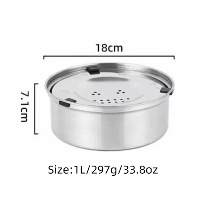 Cuenco flotante antideslizante de acero inoxidable 304 para mascotas: alimentador de agua y comida a prueba de derrames con diseño resistente para perros - 1