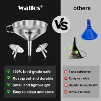 Cuchara Walfos de acero inoxidable 3 piezas con filtros desmontables y cepillo de limpieza ideal para transferir líquidos aceites jams ingredientes secos y polvo utensilio de cocina especializado - details 13