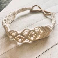 Diadema de margarita con cuerda trenzada, banda elástica para el cabello, estilo étnico, banda para el cabello de macramé, pañuelo para el cabello de mujer, bandana de ganchillo, diadema bohemia - details 9