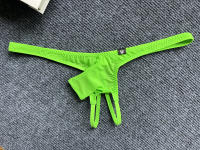 Tanga con pene abierto para hombre, bragas eróticas, ropa interior con funda Jj, calzoncillos con espalda en T, bragas con agujeros para pene, tangas con trasero desnudo Gay, lencería - details 9