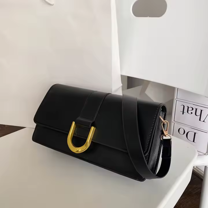Bolso de hombro para mujer, moda coreana, gran capacidad, cuero PU, poliéster, bolso de cuero para mujer, marrón - 1