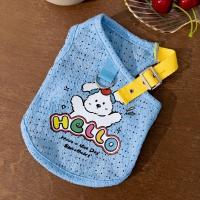 Pet Supplies Polyester Dog Vest Breathable Cartoon Dog Thin T-Shirt with D-Ring Cute Puppy Clothes for Small Medium Dogs - details 2