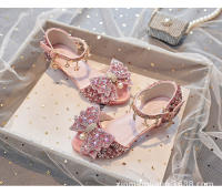 Nuevos zapatos de princesa de cristal de tacón alto para niños muestran el espectáculo de sandalias del anfitrión del escenario - details 20