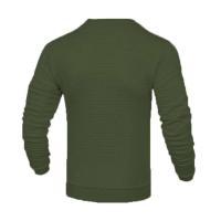 Abrigo de hombre moda pequeño cheque Waffle juvenil cuello redondo jacquard cheque sudadera con capucha - details 16