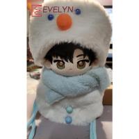 Evelyn-Muñeca de peluche de 20CM, mono cálido, sombrero, gorro, ropa de muñeco de nieve, traje Genshin Impact Love and Deepspace, regalo de Navidad - details 10
