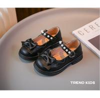 Zapatos de cuero para niñas, calzado de princesa versátil, estilo británico, sencillo, con lazo de perlas, suaves y dulces, 2024 - details 9