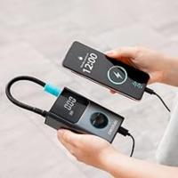 inflador compresor de aire eléctrico compacto portátil coches motos patinetes balones batería LED