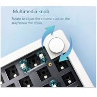 GMK67-espaciador de Teclado mecánico de intercambio en caliente, Kit retroiluminado RGB, Bluetooth 2,4G, inalámbrico, 3 modos (blanco) - details 1