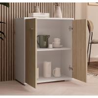 Mueble aparador Lander para salón moderno, blanco mate, 60x71x30 cm - details 7