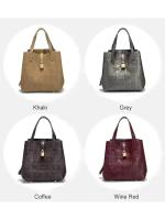 Bolso Bandolera Para Mujer CH Embossed Con Diseño De Impresión De Letras Gran Capacidad Elegante Temperamento Bolso De Mano Casual - details 3