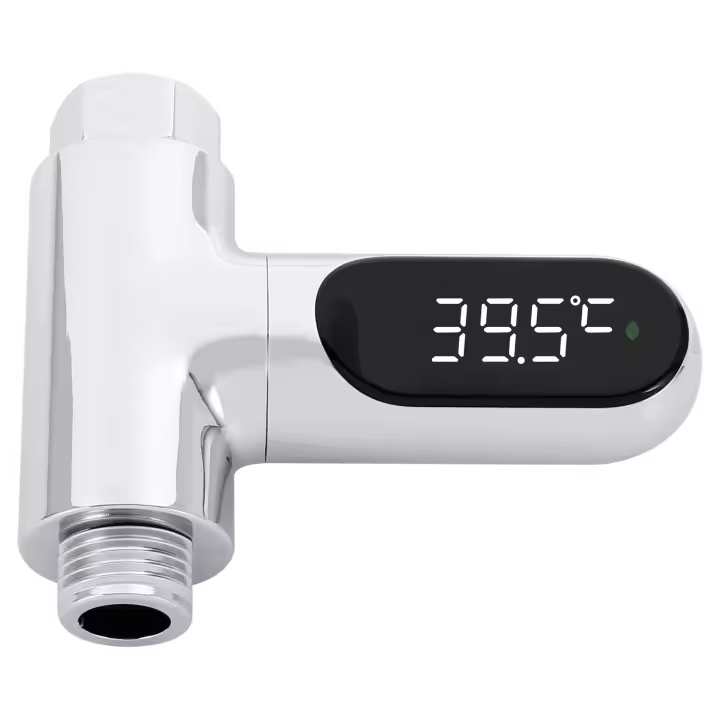 Termómetro de ducha de agua con pantalla LED para el hogar, medidor de temperatura del agua, electricidad autogeneradora, Monitor para el cuidado del bebé - 1