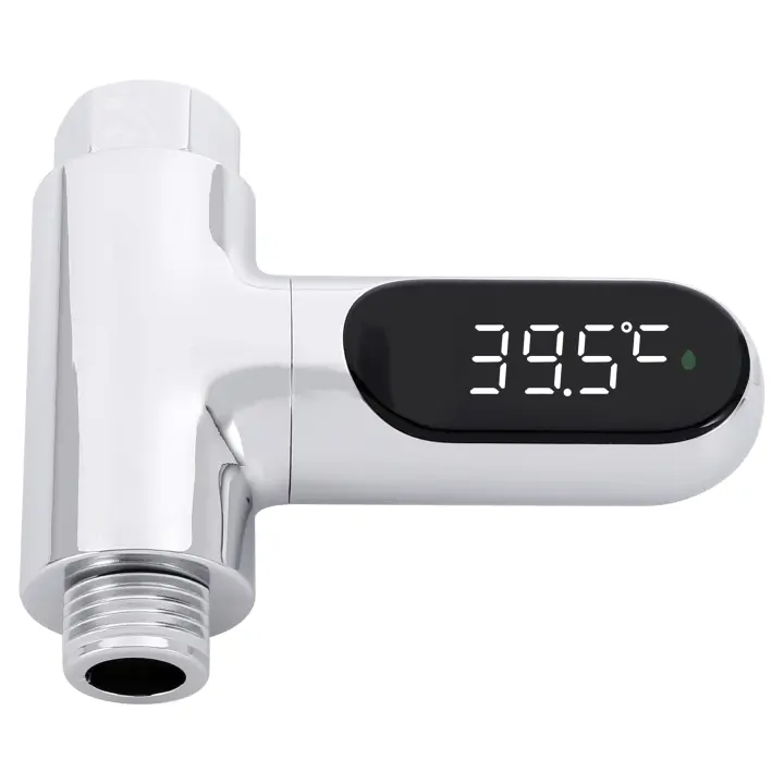 Termómetro de ducha de agua con pantalla LED para el hogar, medidor de temperatura del agua, electricidad autogeneradora, Monitor para el cuidado del bebé - 1