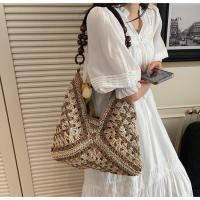 Popular Beach Vacation Nuevo bolso de hombro tejido versátil para mujer, bolso portátil. - details 14