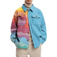 Chaqueta holgada informal para hombre, top con estampado colorido, a la moda, otoño e invierno, 2024 - details 2