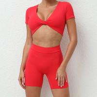 Traje de entrenamiento de yoga para mujer, conjunto de gimnasio, sujetador deportivo, pantalones, ropa deportiva - details 1