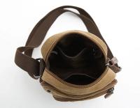Bolso pequeño de lona informal para hombre, bandolera corta de viaje con bolsillo para teléfono, para senderismo - details 3