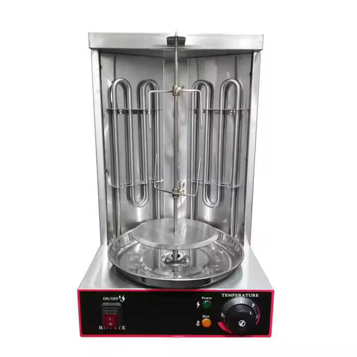 Parrilla de acero inoxidable para Doner, máquina giratoria para pollo, Kebab, 3kW - 1