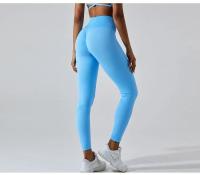 Pantalones deportivos ajustados de secado rápido para mujer, pantalones de Yoga ajustados, pantalones de Yoga de punto sin costuras, pantalones de chándal transpirables antitratamiento para gimnasio y Fitness - details 16