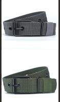 Cinturón táctico de nailon con hebilla para hombre, cinturilla de lona de Color sólido para exteriores, alta calidad - details 5