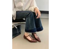 Nueva moda temperamento tacones altos de las mujeres de tacón grueso puntiagudo retro Mary Jane zapatos T-correa solo zapatos - details 28