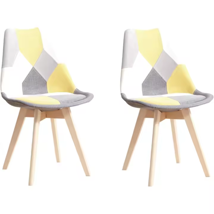 Comedor Modernas con Asiento Tapizado y Patas de Madera de Haya Ideales para Comedor, Cocina - 1