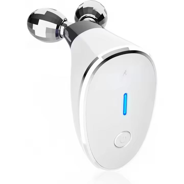 Scttomon Rodillo Masajeador Facial Herramienta de Cuidado de la Piel de Microcorriente para Levantamiento Facial, Eliminación de Arrugas, Antiedad Equipo de Belleza Blanco Brillante - 1