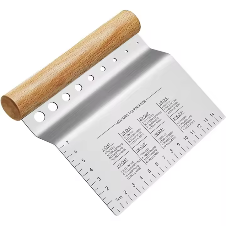 ifsecond Cortador de Pastel de Acero Inoxidable Herramienta de Cocina Multiusos con Tirador de Hierbas - 1