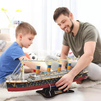 Fanbusa 3D LED Titanic Toys puzle para adultos para construir, escritorio grande decoración Ti - details 2