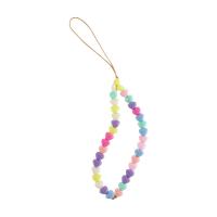 Cadena de cuentas de cordón, cuentas acrílicas de corazón, cuerda de cerámica blanda antipérdida, cordón para teléfono móvil, correa para teléfono móvil, cordón para teléfono móvil - details 2