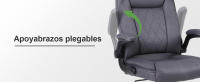 Silla de Oficina ergonómica, Silla de Escritorio con Respaldo Alto y Regulable en Altura, Silla giratoria con reposacabezas Cómoda, Silla ejecutiva para Oficina, Negro, Gris Oscuro - details 9