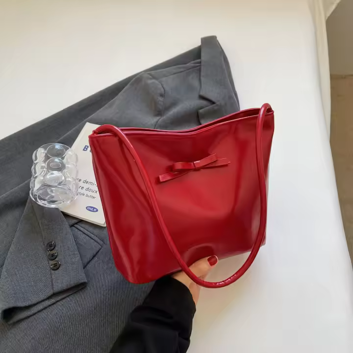 Bolso estético para axilas para mujer, moda de verano 2025, bolso de cubo portátil informal simple a la moda de verano - 1