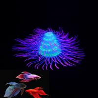 Acuario de silicona para paisajismo, plantas acuáticas artificiales coloridas con efecto fluorescente, árbol de Navidad suave, Coral, mesa - details 3