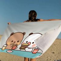 Bubu y Dudu linda playa de dibujos animados para niños baño personalizado piscina vacaciones Picnic toalla fiesta regalo - details 11