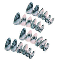 Patrón de mármol Material seguro de larga duración, uñas postizas impermeables para uñas, decoración DIY - details 0