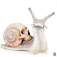 Escultura de Calavera de Caracol Decoración Gótica Estatua de Caracol para Jardín Figura de Halloween Adorno de Escritorio Artesanía de Resina DIY - details 15
