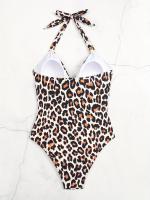 Bañador De Una Pieza Con Estampado De Leopardo Para Mujer, Bañador Con Escote Halter, Espalda Descubierta Sexy, Moda increíble Para Mujer - details 25