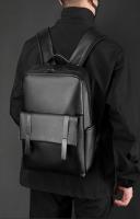 Mochila impermeable de piel sintética para hombre, morral escolar informal para estudiantes, mochilas sencillas para ordenador portátil de negocios para adolescentes, novedad - details 8