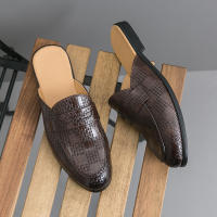 Zapatillas de cuero con punta en relieve para hombre, zapatos cómodos, ligeros, informales, formales, talla 38-47 - details 22