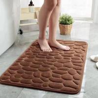 Alfombrilla de baño antideslizante 3D, felpudo absorbente con relieve de adoquines, lavable a máquina, de secado rápido - details 5
