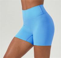 Pantalones cortos deportivos de Yoga, pantalones cortos de cintura alta para realzar la cadera, Fitness, correr, pantalones cortos de 3 puntos, medias de gimnasio de secado rápido - details 15