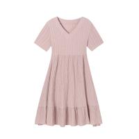 Vestido Casual De Verano Para Mujer Con Cintura Elegante Y Manga Corta Estilo Bohemio Vestido A-Line De Poliéster Longitud De Rodilla - details 9