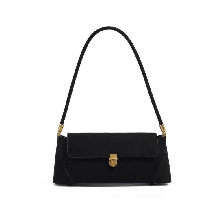 Premium sense 2024 franela bandolera de un solo hombro axila bolso Baguette de moda para mujer mochila de lujo de alta gama - 1