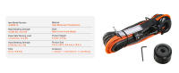 SucceBuy Cuerda de cabrestante sintética, 1/4 de pulgada x 50 pies, cable de línea de cabrestante de capacidad de 10,000 libras con funda protectora, tapón, gancho forjado y correa de tracción, adecuado para ATV, UTV, vehículos pequeños y camionetas - details 6