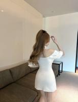 Vestido de Manga Abullonada Sexy Escote en V Falda Ligera que Cubre la Cintura Moda de Mujer 2023 - details 20